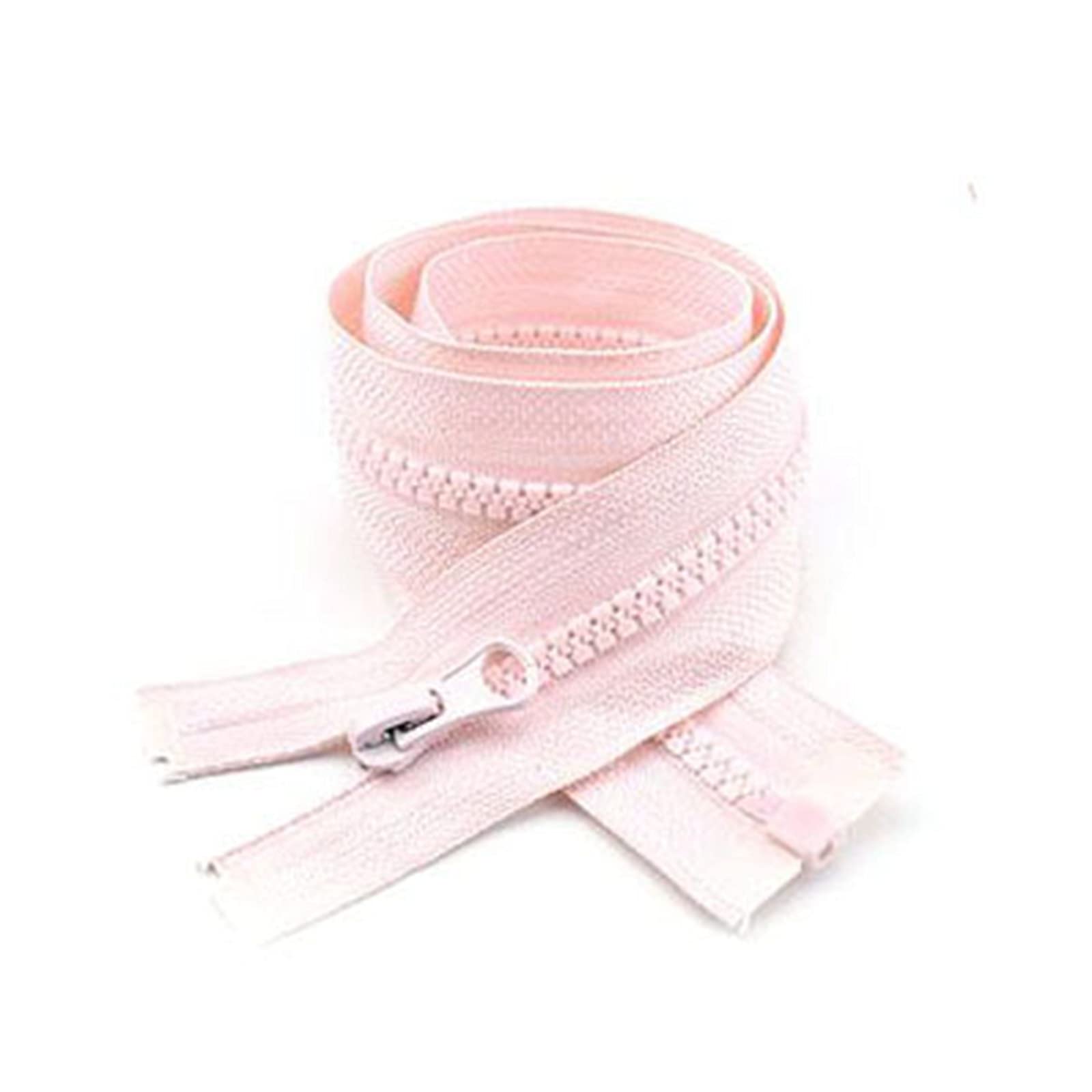Cremallera De Nailon Abierta, 65 Cm, Color Rosa Oscuro - Ideal Para Costura Y Manualidades