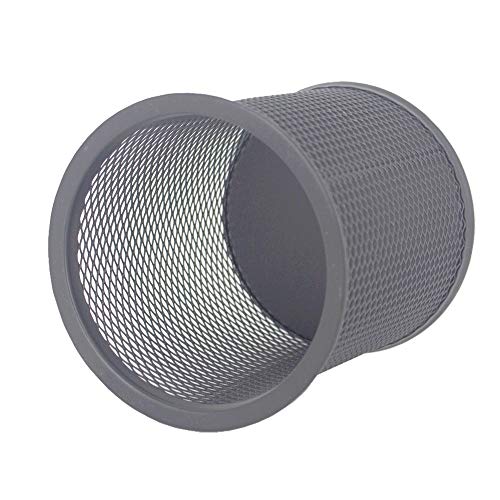 Kit com 03 Porta Caneta Lápis para Escritório em Metal - Preto