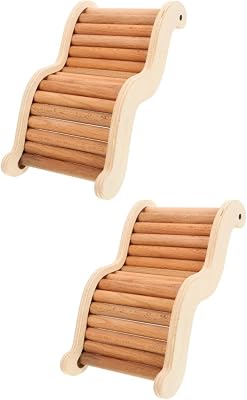 Forest Floor 2pcs Hamster Climbing Ladder Rat Ladder Toy Rabbit Toys for Bunnies Cage Wooden Playset Chew Toy Toys for Hedgehogs Hamster Cage Ladder Rat Ladders Guinea Pig Ladder