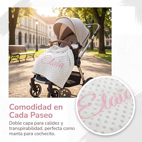 Miniatura 10 de Various Manta De Bebe Personalizado Con Su Nombre Bordado, Manta De Copito Beige