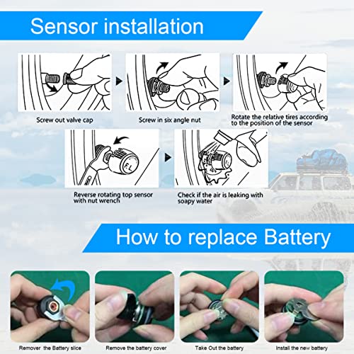 Tire Pressure Monitoring Systems Tpms 6 Alarm Modes Wireless Solar Power And Usb Charge With 4 External Sensors Real Time Pressure And Temperature Alarm Auto Safety Monitor For Truck Rv Trailer Car #TOP5