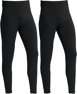 LANBAOSI Pack of 2 Mens Thermal Long Johns Bottoms Underwear Baselayer Leggings Winter Warm Ultra Soft Trousers Bottoms Pants