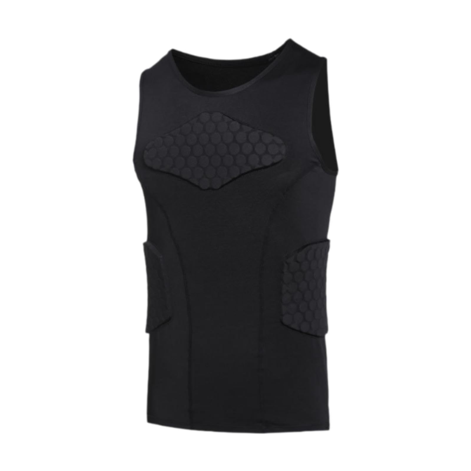 F Fityle Gilet Imbottito da Uomo, Comodo Gilet di Compressione, Protezione per Costole del Torace, per Adulti, Baseball, Basket, Sport