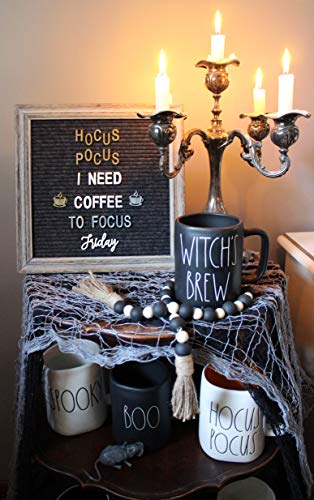 Rustic Felt Letter Board Bundle Farmhouse Vintage Barn Wood Frame and Stand by Felt Creative Home Goods Changeable Message Memo Board 700+ Letter Set Numbers (Gray Frame, Black Felt 10x10 Inches)