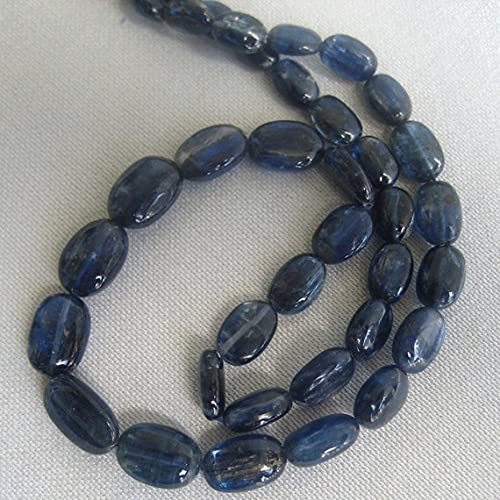 Perles de cyanite naturelle ovale en fil de 15 cm pour création de bijoux