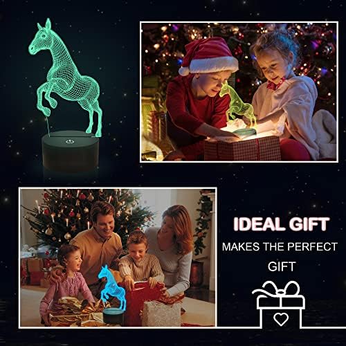 YuanDian Horse Night Light for Girls, Horse Lamp Gifts for Kids Room Decor with 16 Colors Change Remote Control & Timer, Birthday Gifts for Boys Girls Lovers Adult