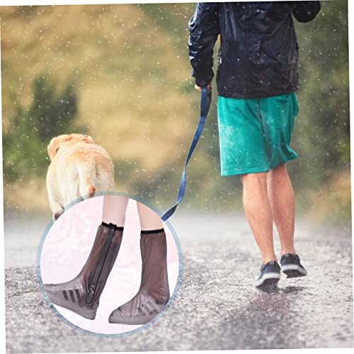 BESPORTBLE 2 Pares Cubiertas para Ciclismo Impermeables de PVC con Tubo Alto Durables y Antideslizantes para Mujer miniatura 5