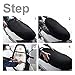 AUTUT Motorcycle Scooter Moped Seat Cover Seat Anti-Slip Cushion 3D Spacer Mesh Fabric (XXL, Black Blue)
