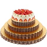 80 Pack Gold Cake Board Round Circle Cardboard Disposable Cake Circle Base Boards 6, 8, 10, 12-Inch