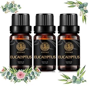 Aromaterapia aceites esenciales de eucalipto set, 100% Pure Eucalyptus Essential Oils Aroma Set, 3*10 ml de Grado Terapéutico eucalipto aceites esenciales de aromaterapia fragancia fijó para difusor