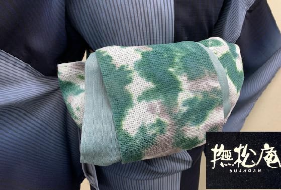 限定品！新作『撫松庵』オリジナルの半幅帯（龍染柄）小紋・紬・浴衣に合います。 Amazon.co.jp: 撫松庵』オリジナルの半幅帯（龍染柄） 小紋紬浴衣に