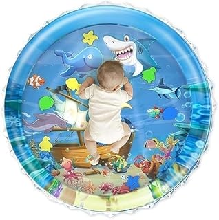 Infant Toy Gift Activity Play Mat,Baby Infant Toddlers Inflatable Water Floor Mat Children Growth Activity Tool Tummy Time...