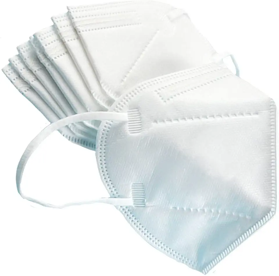 Máscara Adulto 5 Camadas N95 / KN95 / PFF2 / FFP2 10 un Coloridas (Branco)