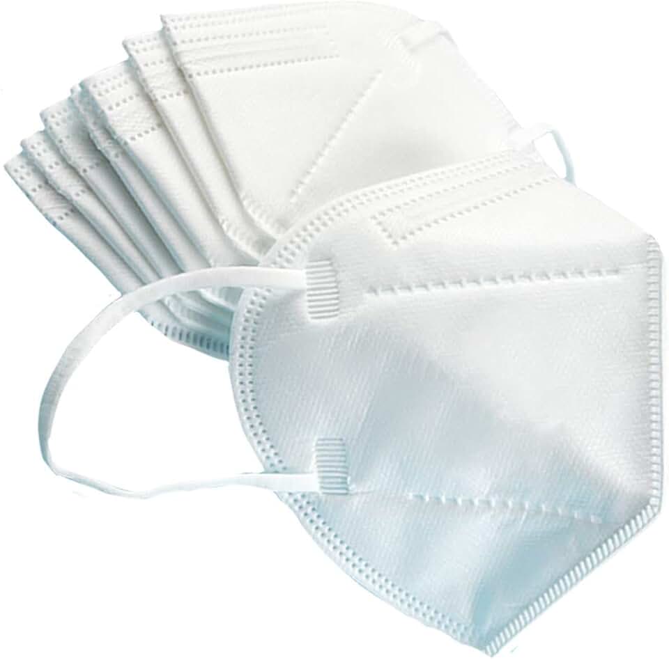 Máscara Adulto 5 Camadas N95 / KN95 / PFF2 / FFP2 10 un Coloridas (Branco)