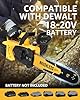 Brushless Cordless Chainsaw Electric 12 Inch Compatible with Dewalt 20V Max Battery Power, No Battery Included 45Ft/s High-Efficiency Chainsaw for Garden, No Installation Required, Yellow
