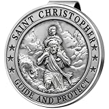 PloreWay Saint Christopher Medal for Car, Metal St. Christopher Car Visor Clip, Gifts for Catholic Men, Talisman for Safety, Automotive Visor Accessories, Gift for Drivers, Families, Friends