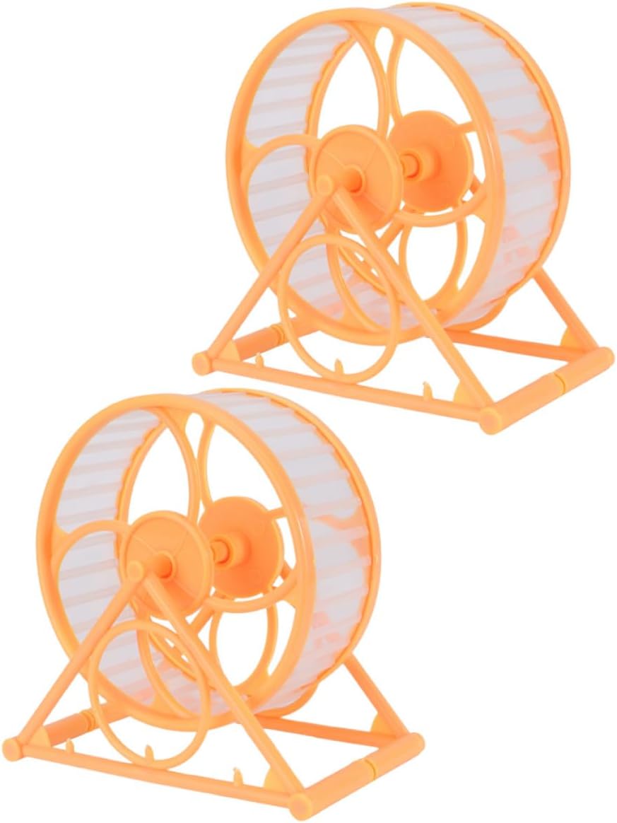 Mipcase 2pcs Hamster Running Wheel Silent Non-Slip Plastic Exercise Wheel for Small Animals Guinea Pigs Hedgehogs Suitable for Cage Use