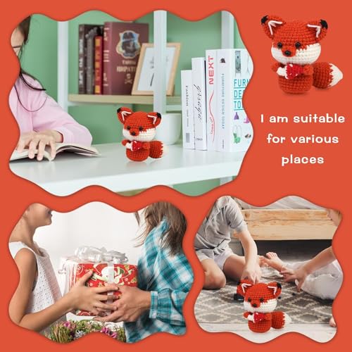 TOVIXY Crochet Kit with Yarn - Beginner-Friendly DIY Set for Crochet and Knitting - Includes Yarn for Crochet, Crochet Hooks, and DIY Accessories - Ideal Crochet Kit.