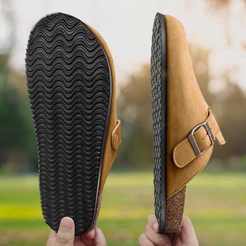 Image of BULLIANT Women Mules Clogs-Memory Foam Cushioned Cork Footbed-Fleece Lined | Unisex | Adjustable Fit | Memory Foam Cushioning | Wet-Resistant PU Shoes for Nurses & Housekeepers