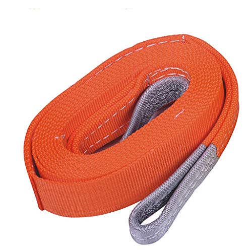 WEYIMVTO La Corda, Cinghia di Traino 5 Metri 5 tonnellate - Borsa portaoggetti e 2 Ganci a U Inclusi - Doppia estremità ad Anello Rinforzata for garantire la Sicurezza