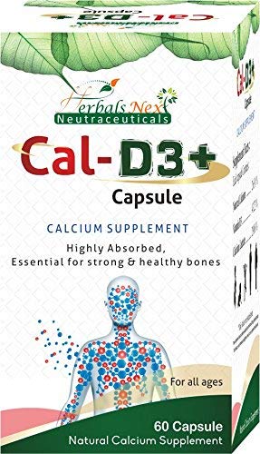 CAL D3+ Caps for Calcium, White, 60 Count