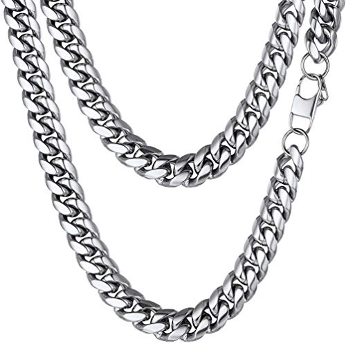 PROSTEEL Mens Jewelry Stainless Steel Collares Hombre Titanium Steel Collar Layered Cuban Link Chain for Men Chunky Necklace