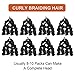 French Curly Braiding Hair 18 Inch 8 Packs Curly Braiding Hair Pre Stretched for Box Braids French Curls Crochet Braids Bouncy Loose Wavy Braiding Hair Extensions (18 Inch, Natural Black)