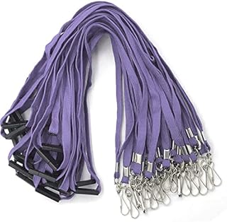 Lanyards Safety Red Lanyards Neck Flat Premium Breakaway Badge Lanyard with J-Hook for ID Nametag Badge Holder (Red, 25 PCS)