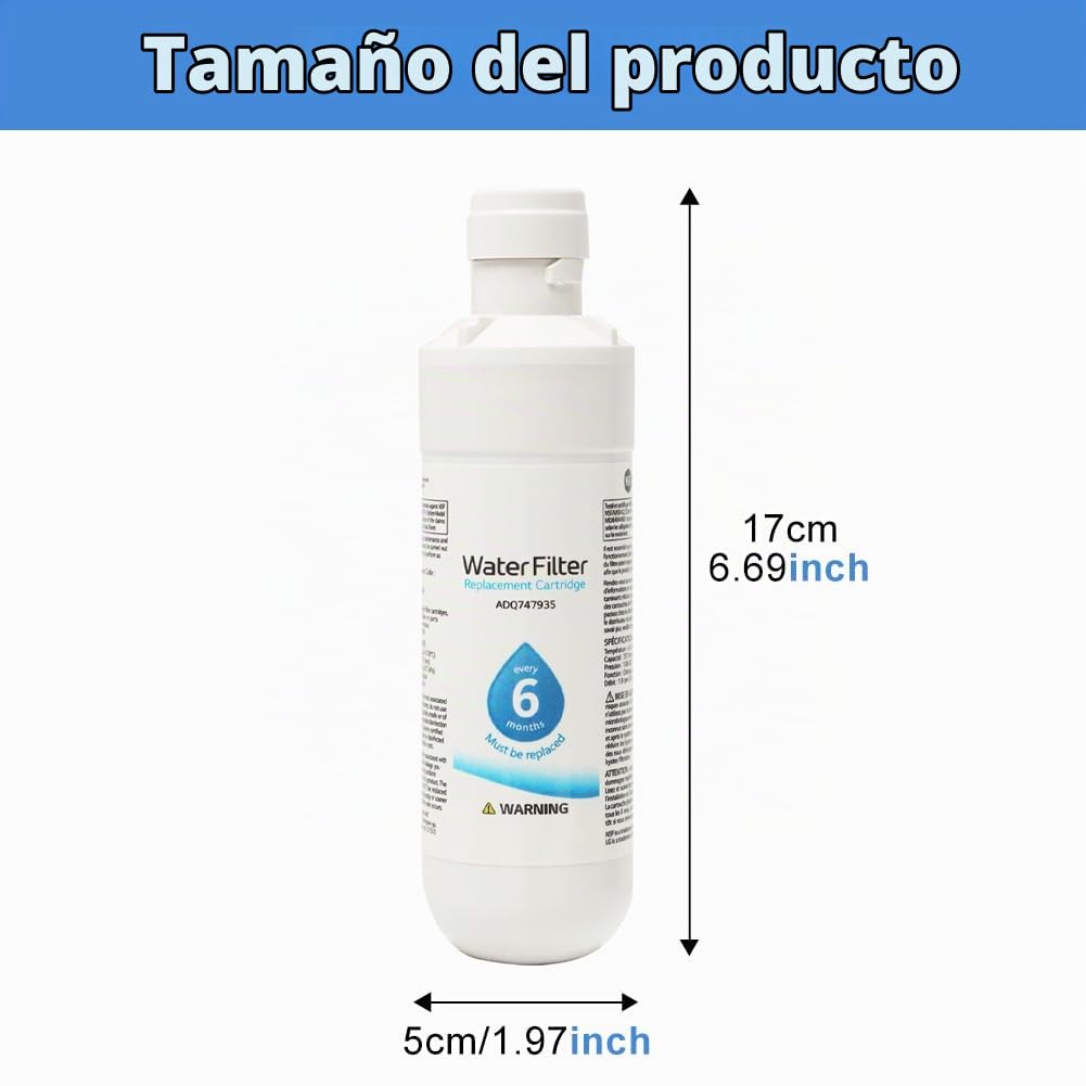 Filtro de agua para refrigerador, filtro de agua universal para refrigerador externo, filtro de agua para refrigerador LT1000P, filtro de eliminación de agua doméstico, blanco, para Kenmore9980 (3