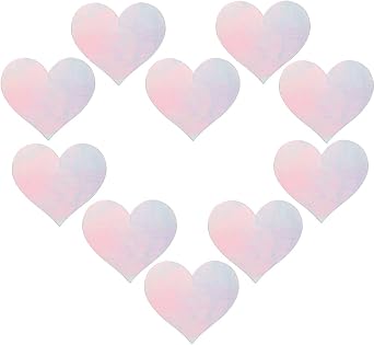 Ypser Womens 5 Pairs Heart Pasties Disposable Satin Nipple Covers Pasty Bra Petals Breast Covers