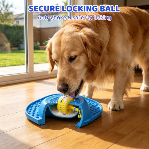 Slow Feeder Dog Bowls, Lick Mat & Interactive Rolling Ball, Dishwasher Safe by Kimdog - Used condition - Image 3