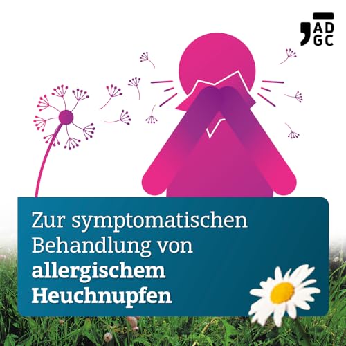 Desloratadin-ADGC® 5 mg - 20 Stück - Antiallergikum mit schneller & langanhaltender Wirkung bei Allergien - verursacht kaum Müdigkeit - lindert Juckreiz & Quaddeln bei Urtikaria - ab 12 Jahre