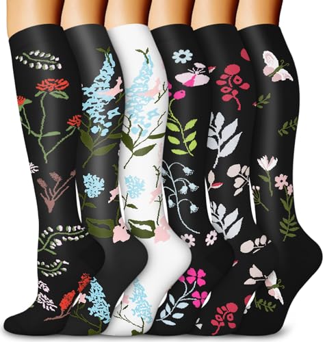 Aoliks Compression Socks for Women & Men,Support Knee High Socks for Nurses Travel Running