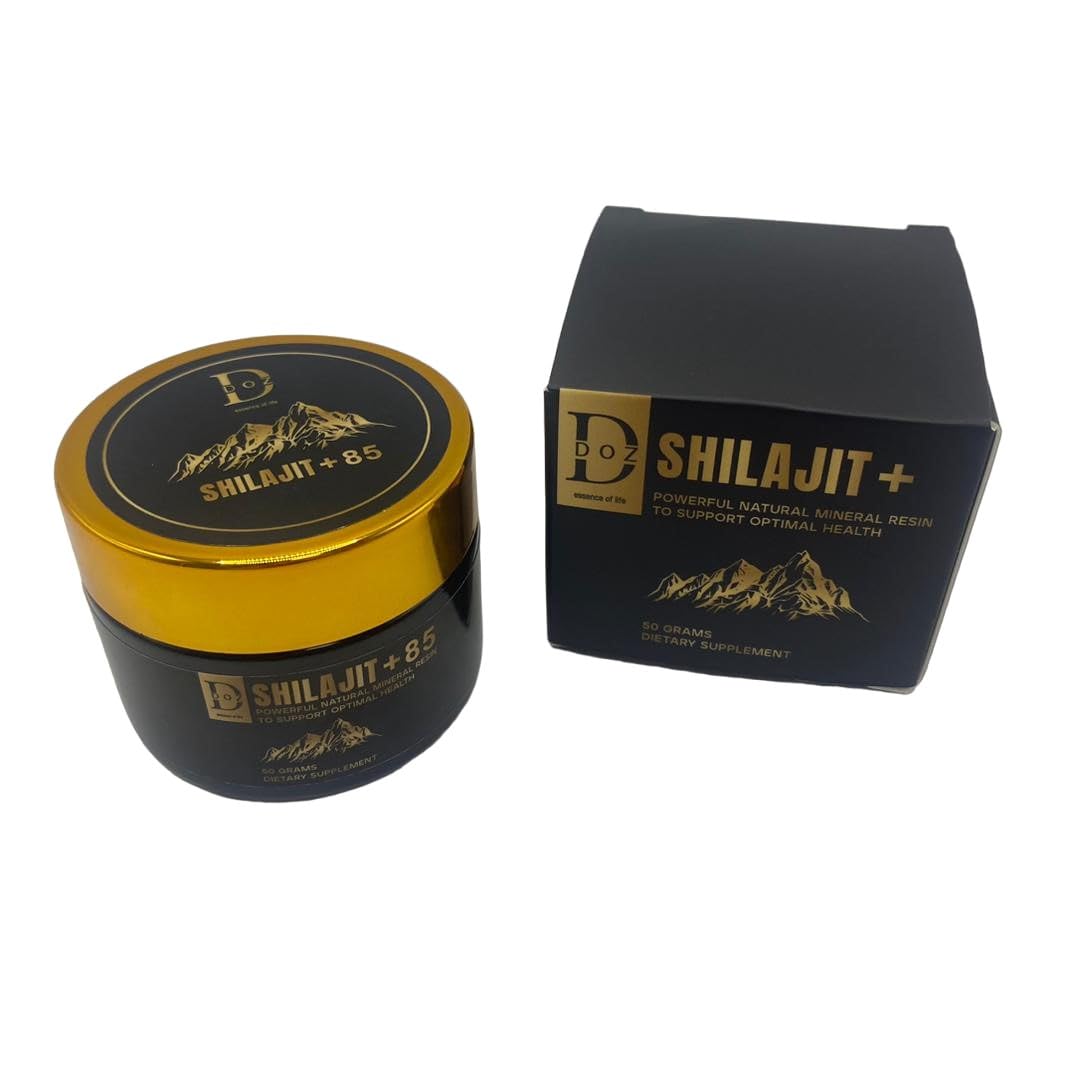 DOZ SHILAJIT 50g Qualité OR Premium | Améliorateur naturel d'énergie et de mémoire | Extrait pur de l'Himalaya | 85 minéraux et acide fulvique | Santé et renforcement immunitaire