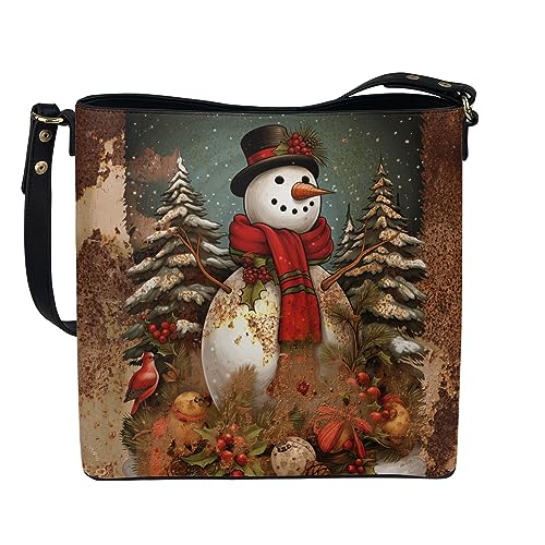 Image of HUGS IDEA Handbags for Women Large Capacity Hobo Bags Leather Bucket Top-handle Purse