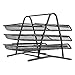 Mesh Desk Organizer, AGPtEK 3 Tier Letter Tray Organizer Office Desktop Document Paper File Storage Mesh Filling Collection for Home &Office Use, Black