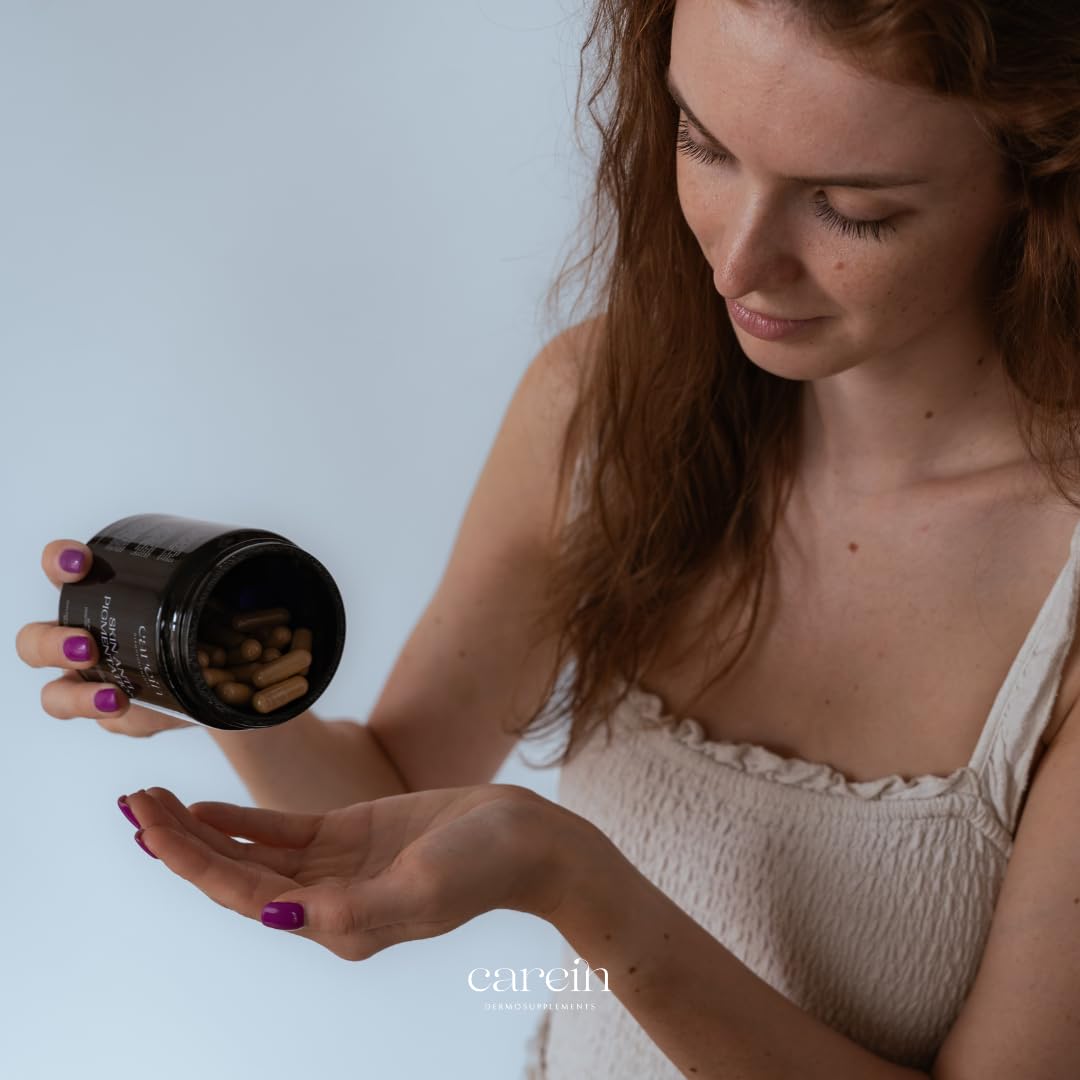 Skin Anti Pigmentation Refill - Gegen Pigmentflecken und Hyperpigmentierung - Mit Polypodium, Glutathion & Zink - 60 Vegane Kapseln - Carein