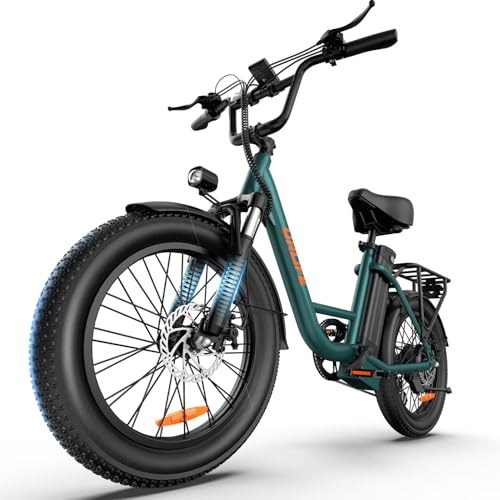 URLIFE 20"*3.0 Fat Tire Electric Bike for Adults, 80-Mile, 7-Speed
