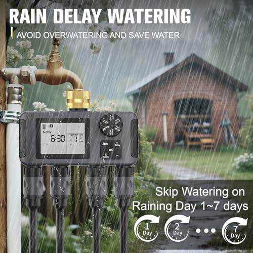 Contrôleur d'arrosage extérieur programmable en laiton pour éviter le gaspillage d'eau
