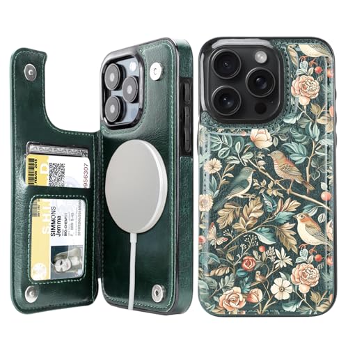 uCOLOR for iPhone 16 Pro Wallet Case Magsafe with Card Holder Slot