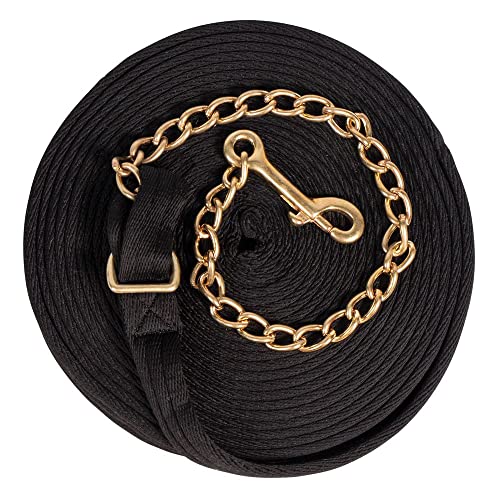Dura-Tech Cushion Lunge Line With Snap | Color Navy/Green | Ideal For Horse Training & Stable Use | Enhances Control | Ultra-Soft Yet Durable | Convenient 30' Length | Replaceable Brass Snap #TOP4