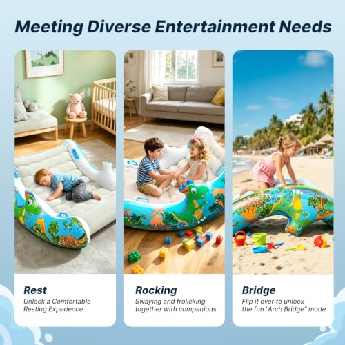 Sensory Inflatable Rocking Chair-Toddler Inflatable Rocking Chair for Sensory Needs, ADHD & Calming, Built in dual function air pump, Autism Sensory Products for Sensory Room, Ideal Gift for BoysGirls — view 4