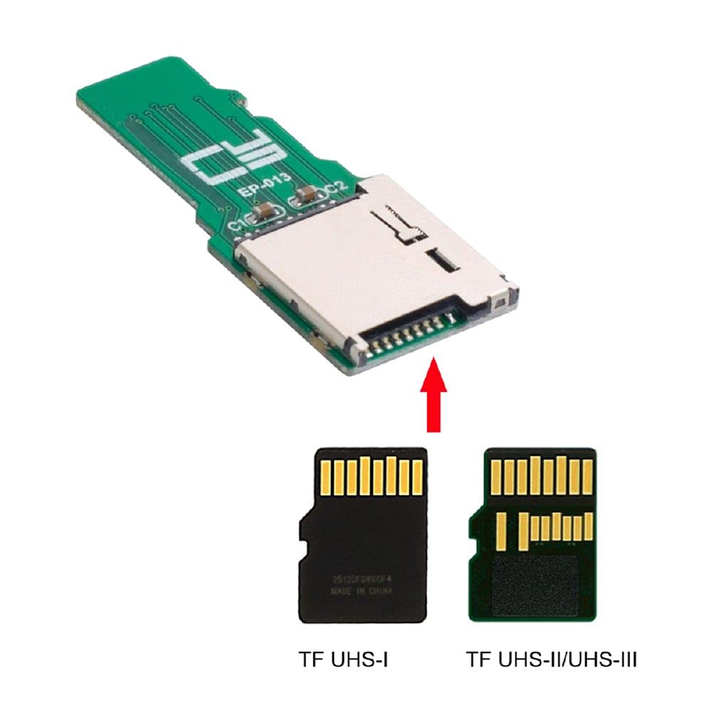 Cablecc TF Micro SD maschio Extender a scheda TF femmina Adattatore di estensione PCBA SD/SDHC/SDXC UHS-III UHS-3 UHS-2