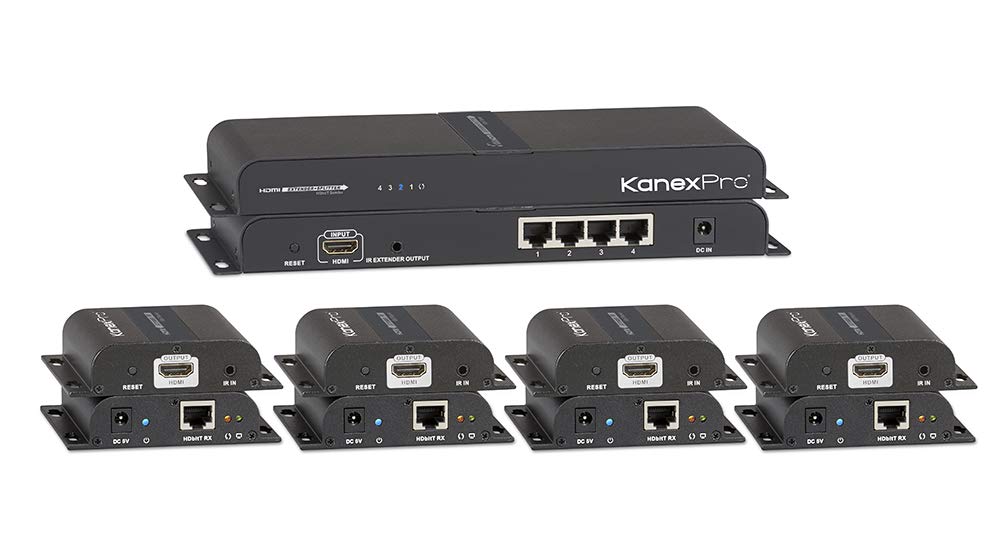 KanexPro HDMI 1x4 Distribution Amplifier Over CAT5e/6 Outputs