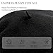 Acecharming Women Men Classic Wool Beret - French Style Beret Hat with Adjustable Fit, Soft, Breathable & Stylish in Multiple Colors for Year-Round Wear (Black)