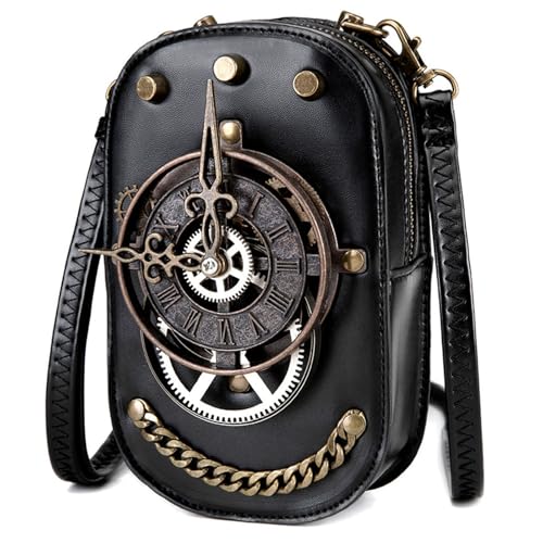 Sac à bandoulière punk en cuir : fini le manque de place en festival