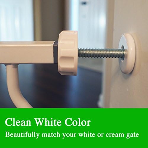 Baby Gate Guru Extra Long M8 (8mm) Spindle Rods for Pressure Mounted Gates Replacement Set - 4 Pack of M8 Spindle Screw Bolts for Baby and Pet Safety Gates - Choose Your Color (8mm, White)