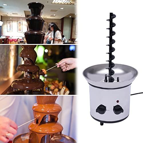 4 Tier Chocolate Fountain Party Fountain, Stainless Steel Electric Chocolate Fondue Fountain Machine For Birthday Party Wedding #TOP3