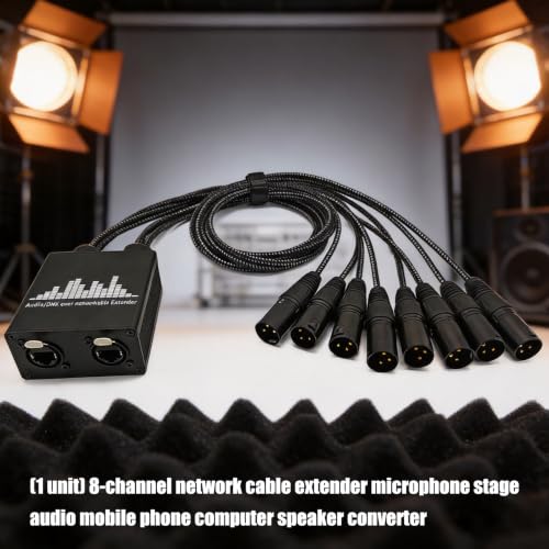 Extensor RJ45 a XLR de alta velocidad con 8 canales estables 7