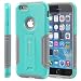 Fosmon HYBO-VIEW Dual Layer Durable Hybrid Kickstand Case for Apple iPhone 6 (4.7") (Gray / Teal)